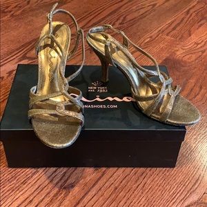 Nina bronze evening shoes